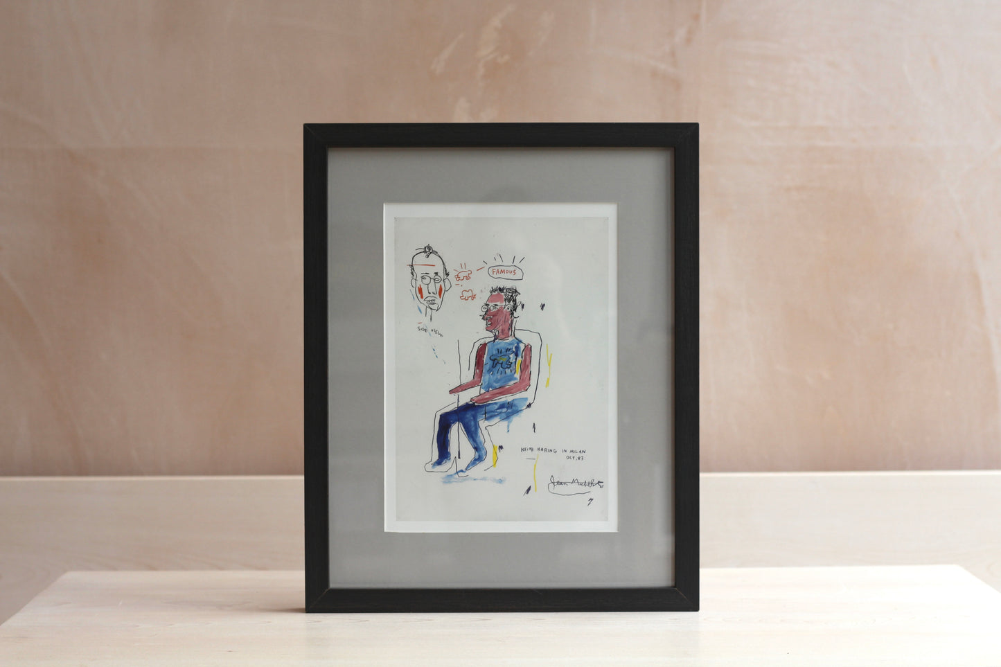 Basquiat - Sketch of Keith Haring